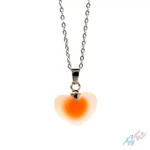 گردنبند فانتزی قلبی نارنجی