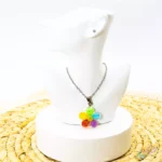 گردنبند فانتزی گل رنگین‌کمانی