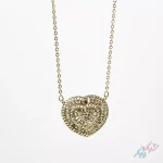 گردنبند زنانه CM Jewelry طرح قلب ۳ لایه فول نگین | فروشگاه شیک و پیک