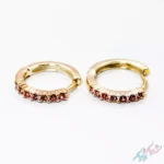 گوشواره حلقه‌ ای نگین دار