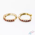 گوشواره حلقه ای نگین دار