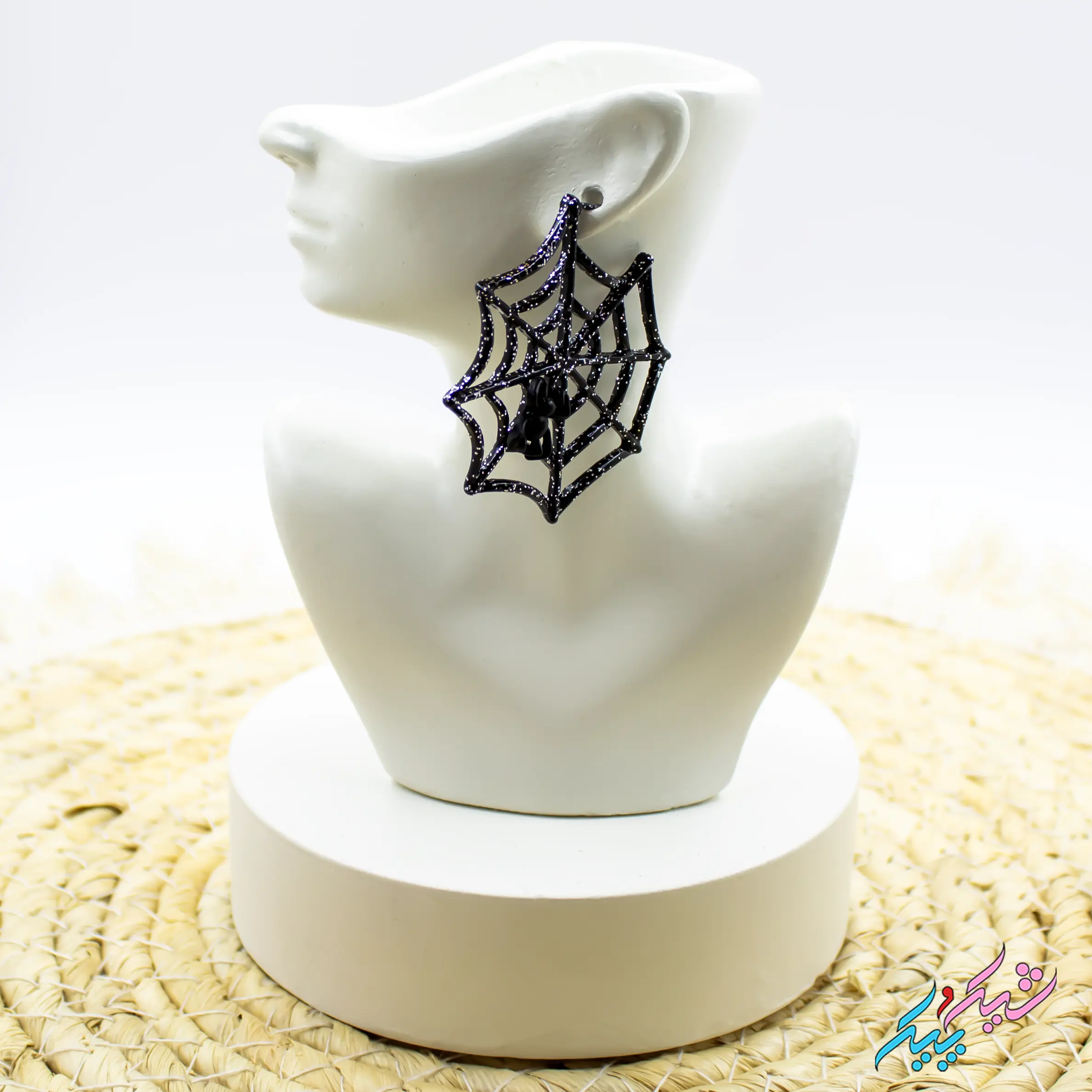 goshvareh-2-1 گوشواره هالوین طرح تار عنکبوت