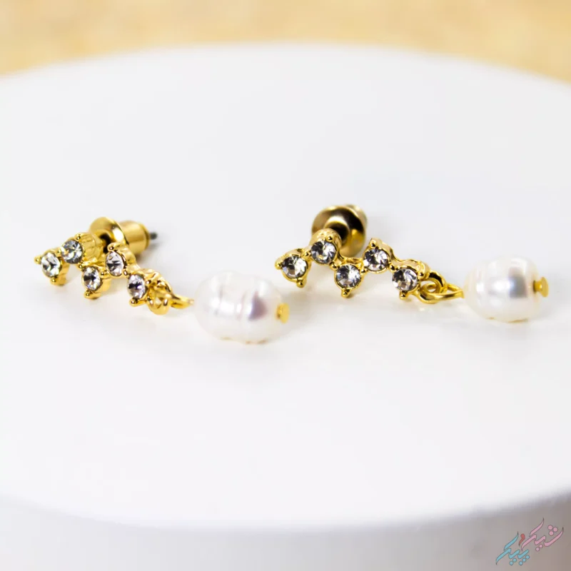 گوشواره بدل مروارید باروک