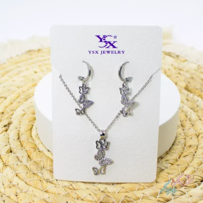 نیم ست پروانه نگین‌دار YSX