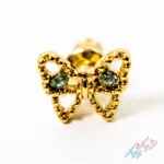 نیم ست گردنبند بدل سه لایه پروانه