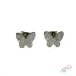 نیم ست گردنبند و گوشواره طرح قلب و پروانه