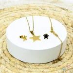 ست گردنبند، گوشواره و دستبند طرح ستاره