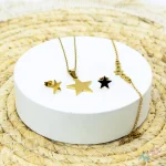 ست گردنبند، گوشواره و دستبند طرح ستاره