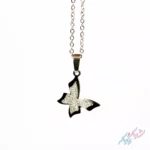 نیم ست گردنبند و گوشواره طرح پروانه