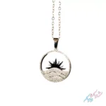 نیم ست دایره‌ای طرح امواج و خورشید