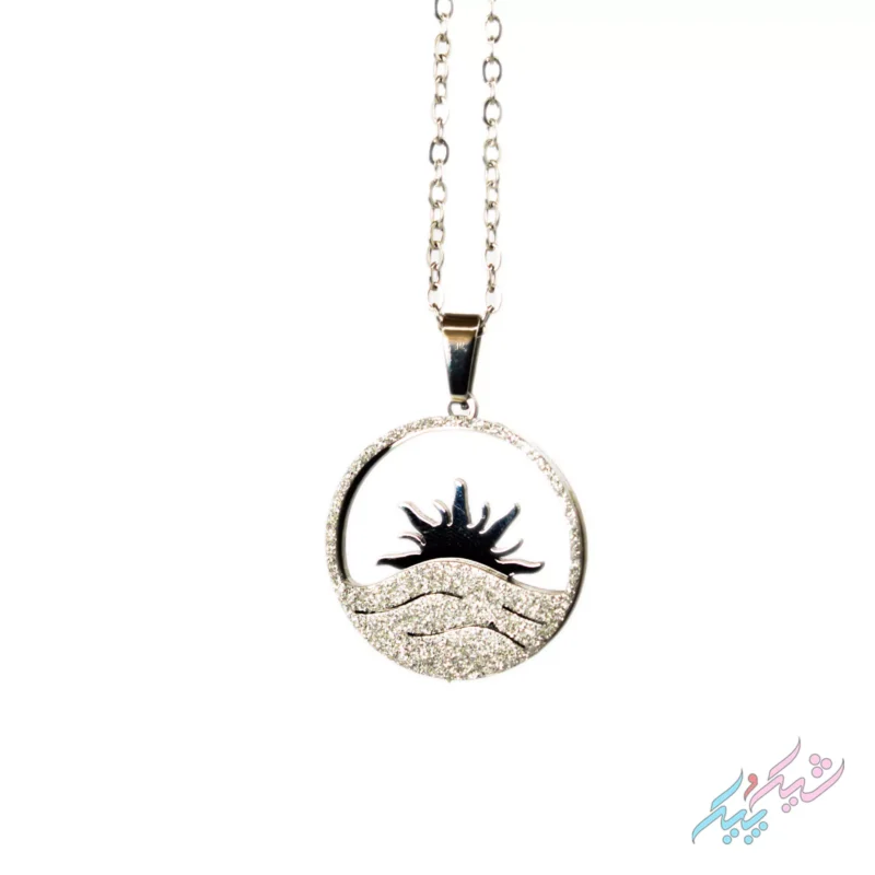 نیم ست دایره‌ای طرح امواج و خورشید