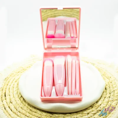 براش آینه دار با طراحی شیک | دو رنگ صورتی و قهوه‌ای