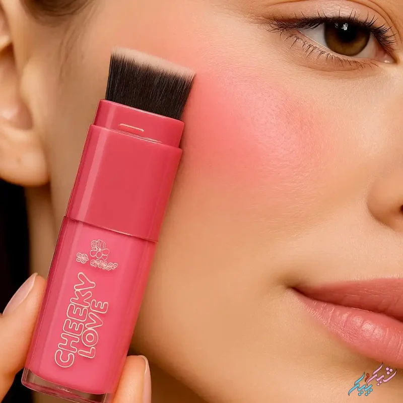 رژ گونه مایع با براش سر خود | 3Q Beauty (Cheeky Love Liquid Blusher)