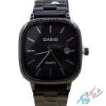 ساعت مچی مردانه طرح کاسیو مدل اولد مانی با صفحه مشکی و بند مشکی با تقویم فعال
