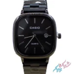 ساعت مچی مردانه طرح کاسیو مدل اولد مانی با صفحه مشکی و بند مشکی با تقویم فعال