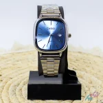 ساعت اولد مانی طرح کاسیو با صفحه آبی و بند استیل برند Casio