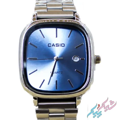 ساعت اولد مانی طرح کاسیو با صفحه آبی و بند استیل برند Casio