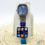 ساعت اولد مانی طرح کاسیو با صفحه آبی و بند استیل برند Casio