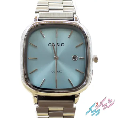 ساعت مچی مردانه اولد مانی طرح کاسیو با صفحه تیفانی و بند استیل و تقویم فعال برند Casio