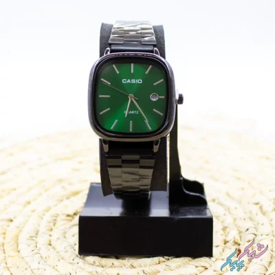 ساعت مچی مردانه اولد مانی طرح کاسیو با صفحه سبز و بند استیل برند Casio