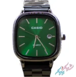 ساعت مچی مردانه اولد مانی طرح کاسیو با صفحه سبز و بند استیل برند Casio