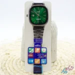 ساعت مچی مردانه اولد مانی طرح کاسیو با صفحه سبز و بند استیل برند Casio