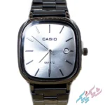 ساعت مچی مردانه اولد مانی طرح کاسیو با صفحه نقره‌ای و بند مشکی برند Casio