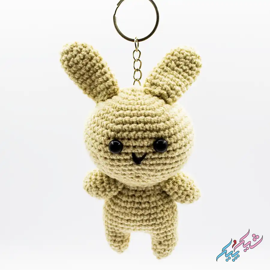 🐰 جا کلیدی و آویز عروسکی خرگوش بامزه | قلاب بافی کار دست