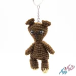جا کلیدی و آویز عروسک خرس تدی مستربین قلاب بافی دست ساز
