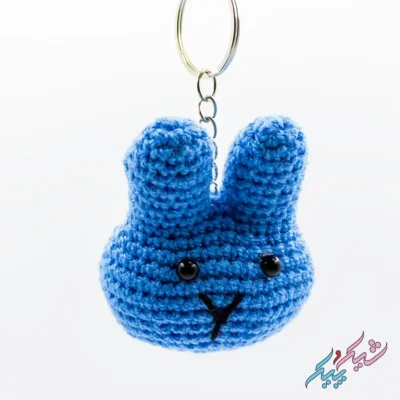 جاکلیدی خرگوش قلاب بافی رنگی