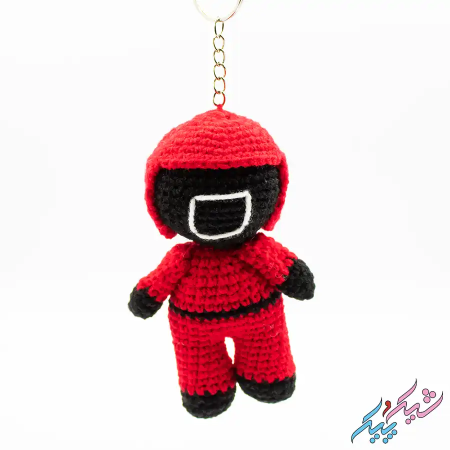 جا کلیدی و آویز نگهبان بازی مرکب (Squid Game) | قلاب بافی کار دست