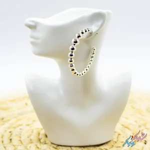 گوشواره میخی Silver Plated طرح توپی