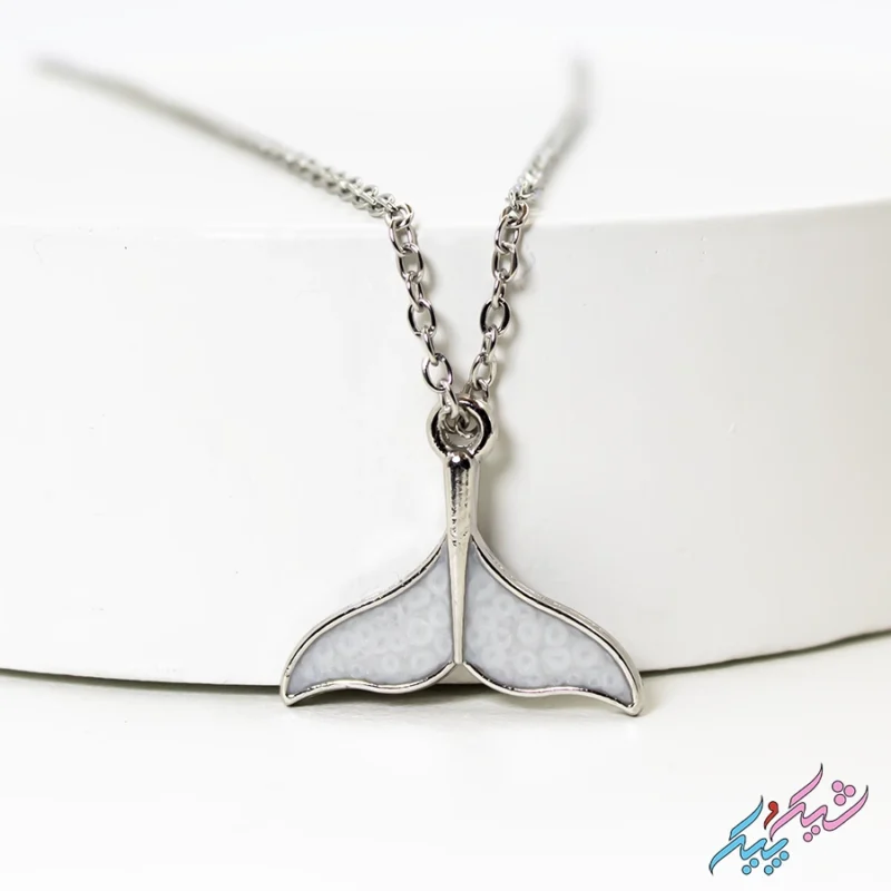 خرید گردنبند دم وال استیل رنگ ثابت