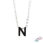 خرید گردنبند حرف N انگلیسی استیل