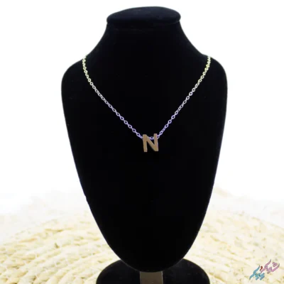 خرید گردنبند حرف N انگلیسی استیل