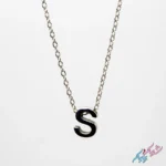 خرید گردنبند حرف S انگلیسی استیل
