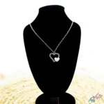 خرید گردنبند طرح ضربان قلب نگین‌دار