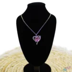 خرید گردنبند قلب فول نگین و الماسی