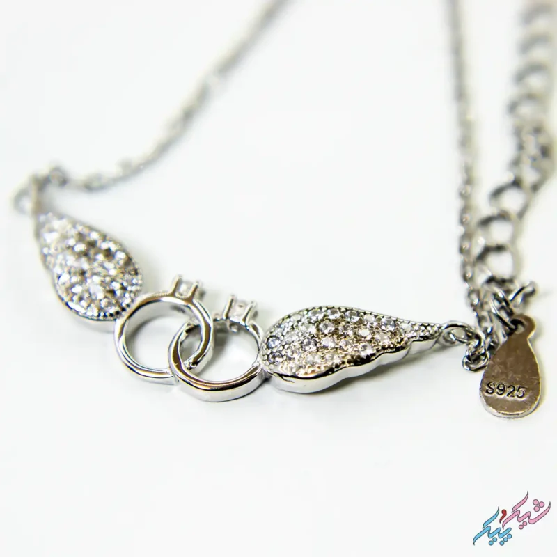 گردنبند نقره ۹۲۵ «دو حلقه متصل بالدار»