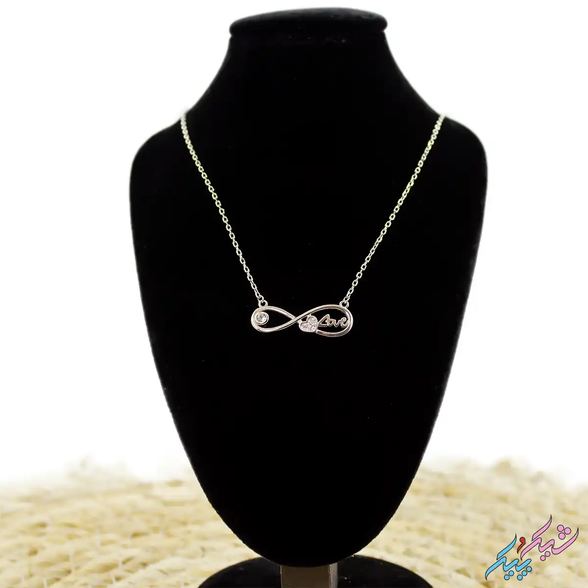 silver-Necklace-8-1 گردنبند نقره ۹۲۵ طرح اینفینیتی لاو