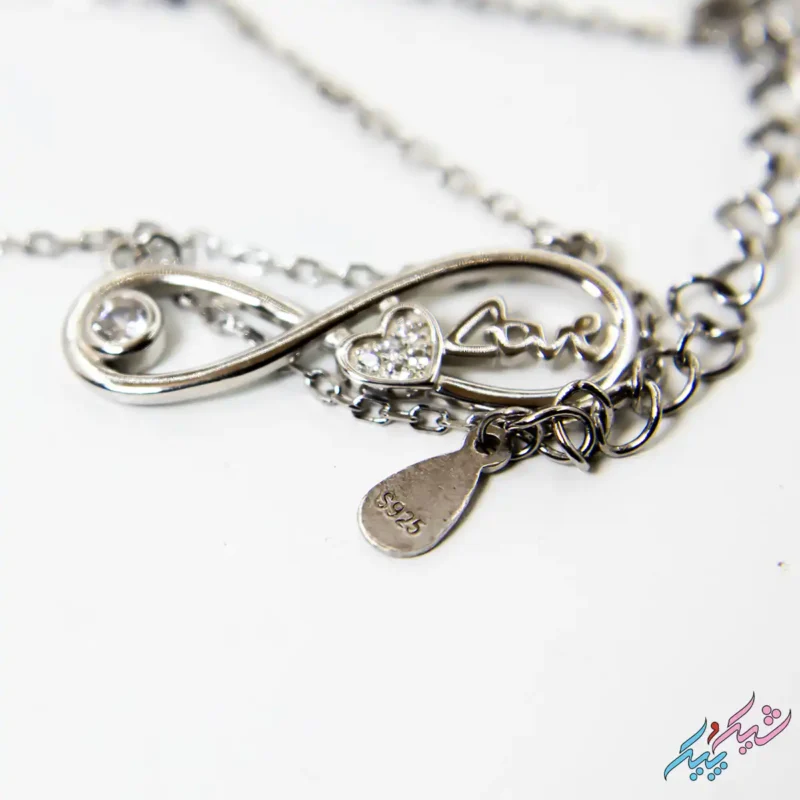 گردنبند نقره ۹۲۵ طرح اینفینیتی لاو
