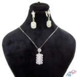 نیم ست نقره ۹۲۵ «تاج زمرد»