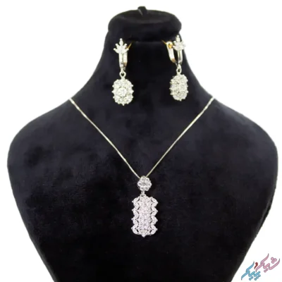 نیم ست نقره ۹۲۵ «تاج زمرد»