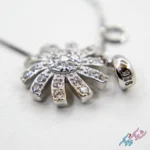 نیم ست نقره ۹۲۵ طرح گل آفتابگردان