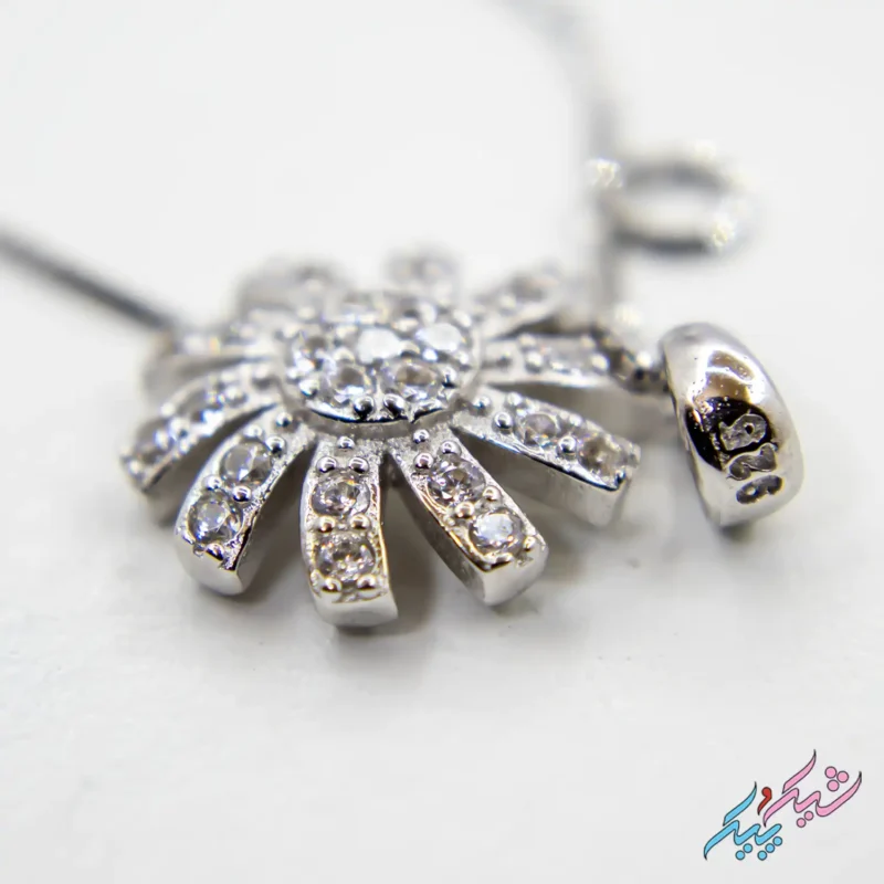 نیم ست نقره ۹۲۵ طرح گل آفتابگردان