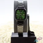 ساعت مچی زنانه طرح کاسیو صفحه سبز اولد مانی و بند مشکی