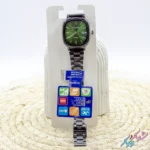 ساعت مچی زنانه طرح کاسیو صفحه سبز اولد مانی و بند مشکی