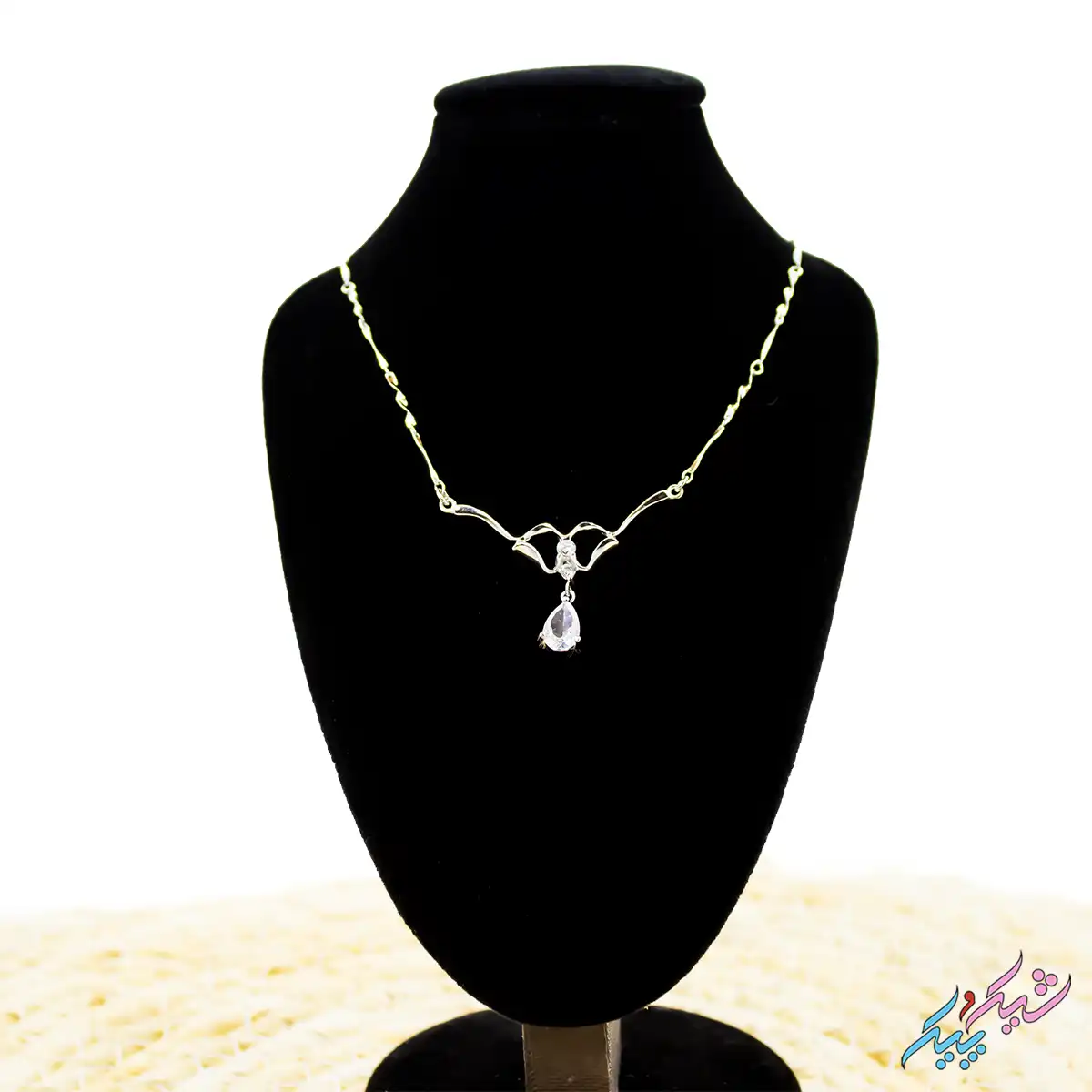 silver-gardanband-2-1 گردنبند نقره 925 وارداتی زنانه مدل اشک درخشان