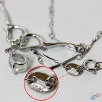گردنبند نقره 925 وارداتی زنانه مدل اشک درخشان