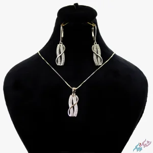 نیم ست نقره 925 وارداتی زنانه مدل آدِلیا
